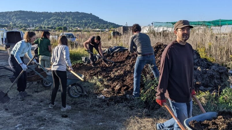 Image for Chantier : Mise en place des planches de culture avec du compost